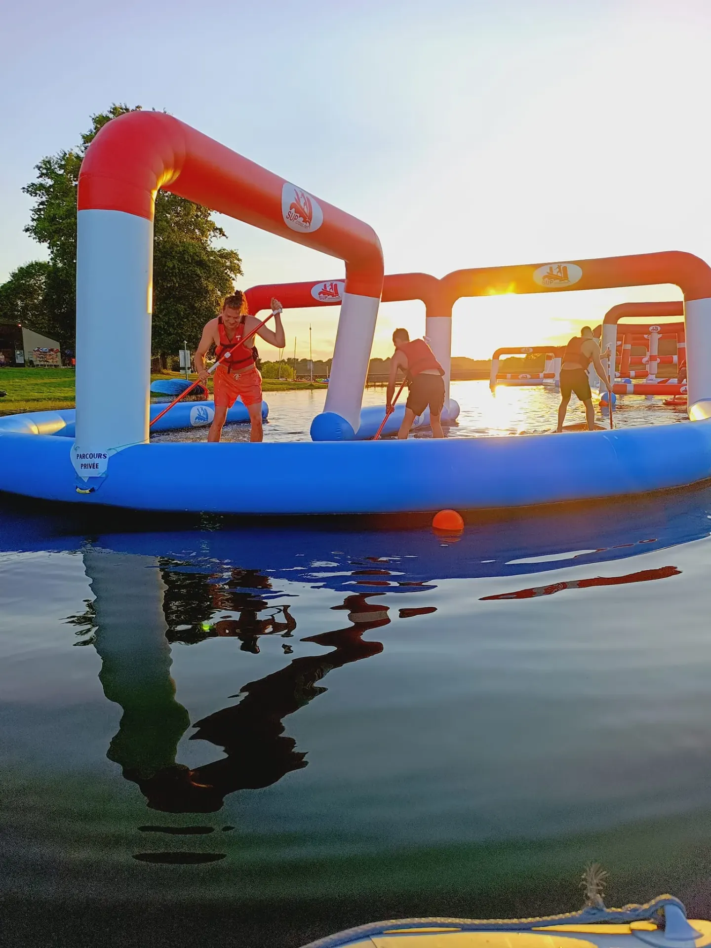 Parcours paddle au coucher du soleil